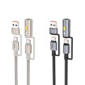 Kabel All-in-one USB A  USB C do USB C  Zapalniczka samochodowa Hoco 3A 60W 1,2 m U138 szary (3).jpg