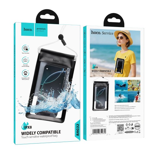 Wodoodporne etui na telefon Hoco BAG32 czarne (1).jpg