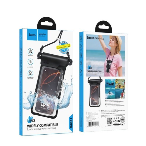 Wodoodporne etui na telefon Hoco BAG31 czarny (1).jpg