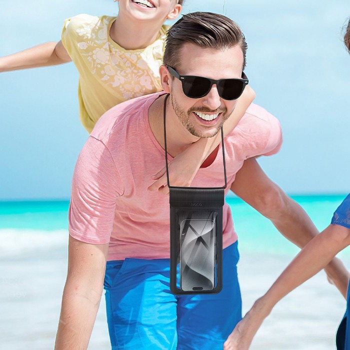 Wodoodporne etui na telefon Hoco IP68 240 x 120 x 15 mm HX53 czarne (3).jpg