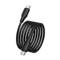 Kabel Silikonowy USB C do USB C Hoco 3A 60W 1 m X124 czarny (3).jpg