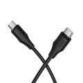 Kabel Silikonowy USB C do USB C Hoco 3A 60W 1 m X124 czarny (5).jpg