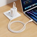 Kabel Silikonowy USB C do USB C Hoco 3A 60W 1 m X124 biały (3).jpg