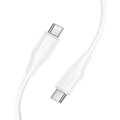 Kabel Silikonowy USB C do USB C Hoco 3A 60W 1 m X124 biały (6).jpg