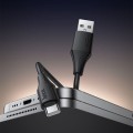 Kabel Silikonowy USB A do USB C Hoco 3A 1 m X124 czarny (3).jpg