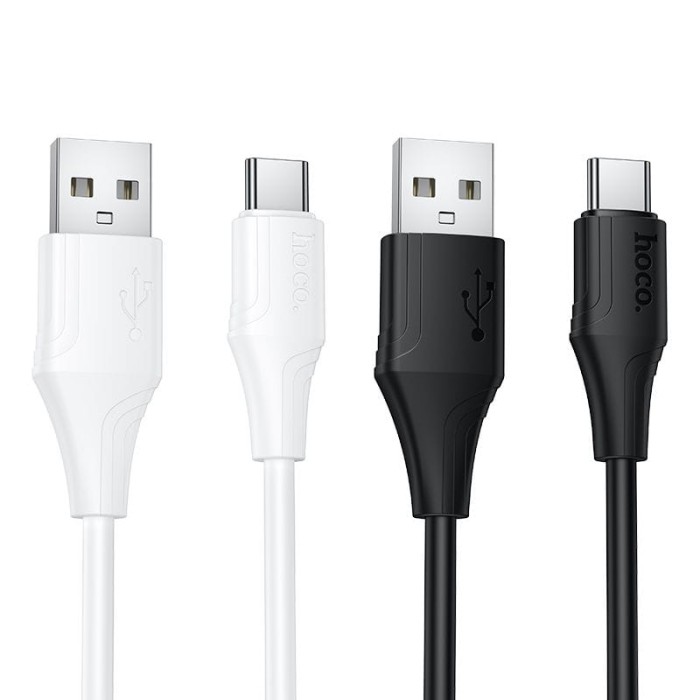 Kabel Silikonowy USB A do USB C Hoco 3A 1 m X124 czarny (4).jpg