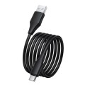 Kabel Silikonowy USB A do USB C Hoco 3A 1 m X124 czarny (5).jpg