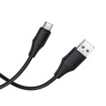 Kabel Silikonowy USB A do USB C Hoco 3A 1 m X124 czarny (6).jpg