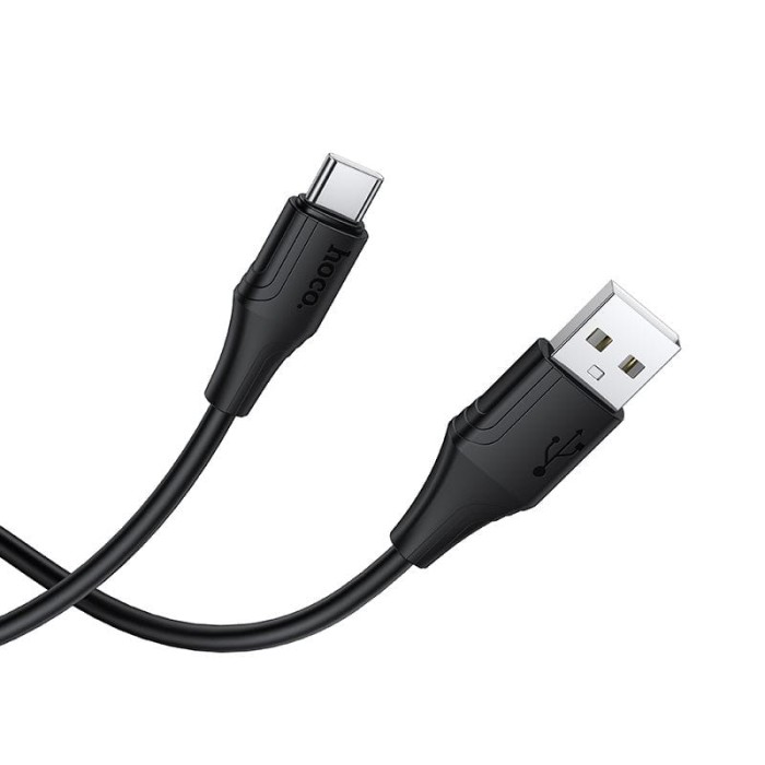 Kabel Silikonowy USB A do USB C Hoco 3A 1 m X124 czarny (6).jpg