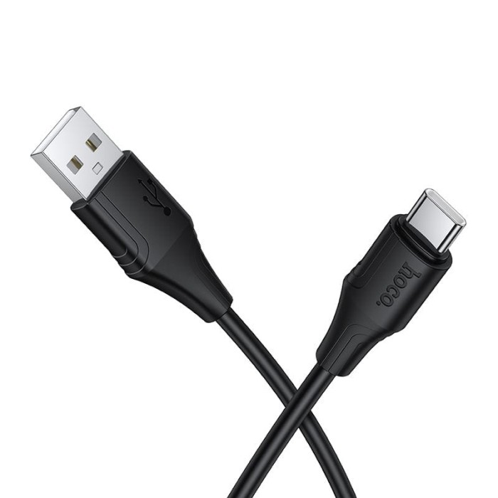 Kabel Silikonowy USB A do USB C Hoco 3A 1 m X124 czarny (7).jpg