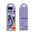 Kabel Silikonowy USB A do Lightning Hoco 27W 1 m X124 czarny (2).jpg