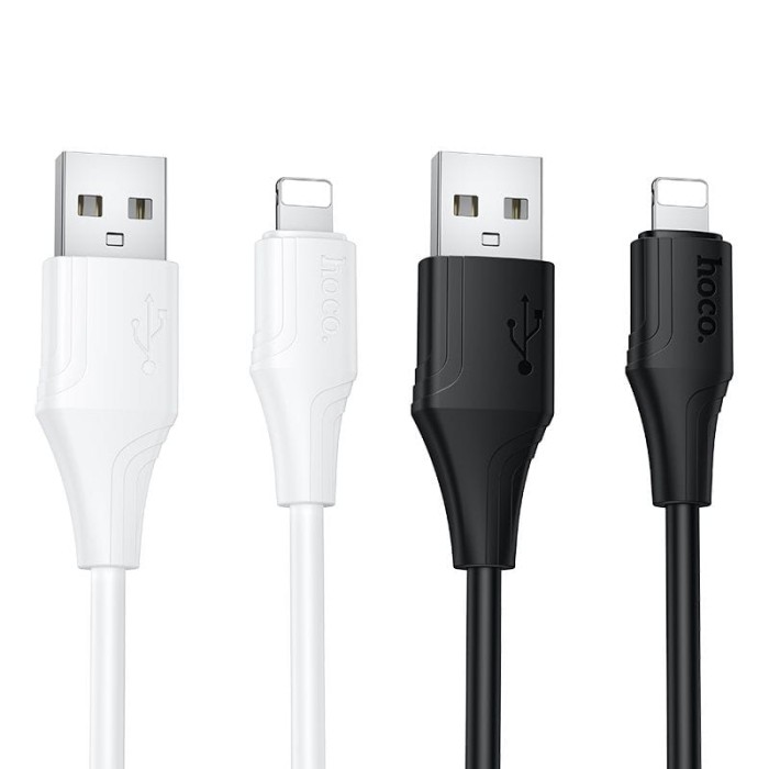 Kabel Silikonowy USB A do Lightning Hoco 27W 1 m X124 czarny (4).jpg