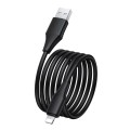 Kabel Silikonowy USB A do Lightning Hoco 27W 1 m X124 czarny (5).jpg