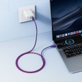 Kabel USB A do USB C Hoco 3A 1 m X116 gradient fioletowy (2).jpg