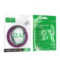 Kabel USB A do Micro USB Hoco 2,4A 1 m X116 gradient fioletowy.jpg