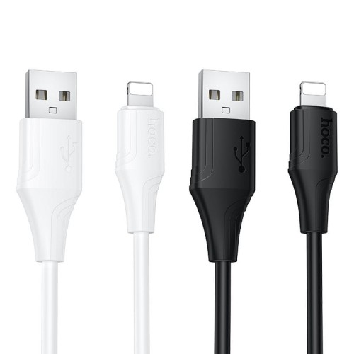 Kabel Silikonowy USB A do Lightning Hoco 27W 1 m X124 biały (2).jpg
