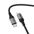 Kabel USB C do Lightning Hoco PD 2,4A 1,5 m X121 czarny (9).jpg