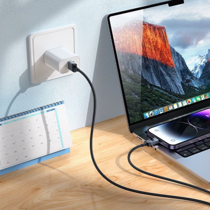 Kabel USB A do Lightning Hoco 2,4A z wyświetlaczem 1 m X118 czarny (6).jpg