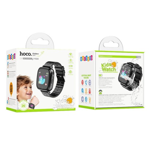 Smartwatch dla dzieci Hoco 1,44 2G z funkcją rozmowy Y100 czarny (1).jpg