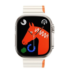 Pasek do Apple Watch magnetyczny silikon 38 / 40 / 41 mm AS102 gwiezdny z pomarańczowym Hoco