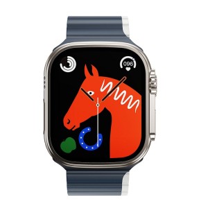 Pasek do Apple Watch magnetyczny silikon 38 / 40 / 41 mm AS102 niebieski z szarym Hoco