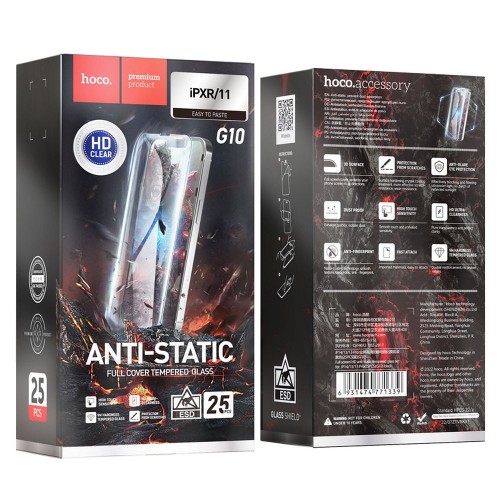 Szkło hartowane do iPhone XR  11 Hoco HD Anti-static 25 sztuk G10 (1).jpg