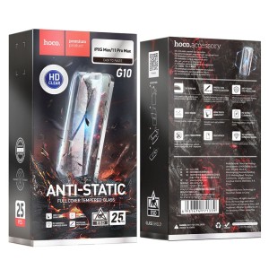 Szkło na telefon XS MAX / 11 PRO MAX hartowane HD Anti-static 25 sztuk G10 Hoco