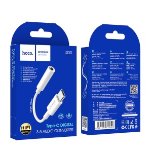 Adapter AUX USB C do Jack 3,5 mm LS30 biały Hoco
