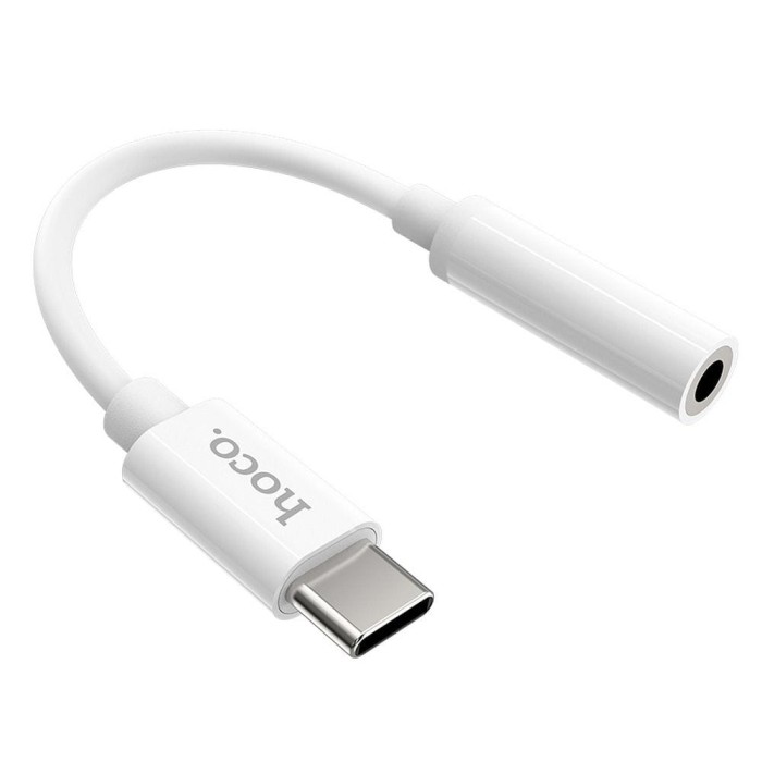 Adapter AUX USB C do Jack 3,5 mm Hoco LS30 biały (1).jpg