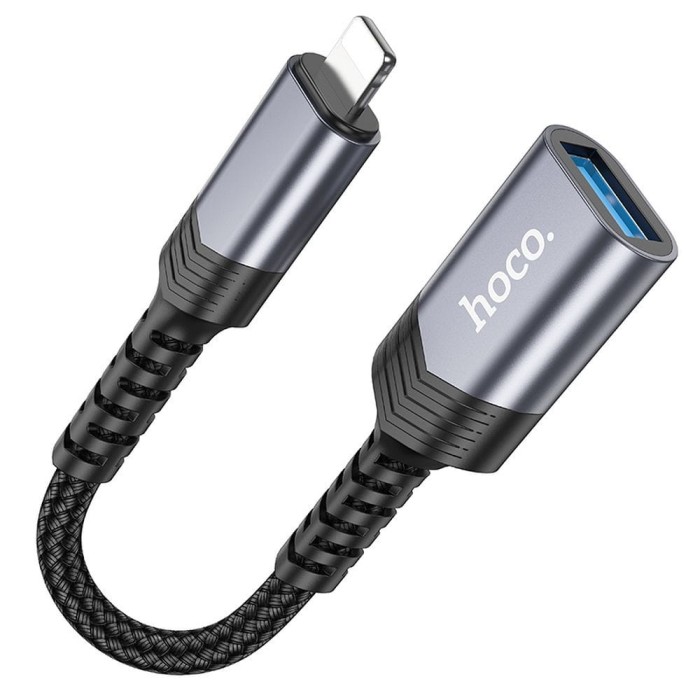 Adapter Lightning do USB A Hoco UA24 czarny (4).jpg