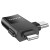 Adapter OTG 2w1 USB C  Lightning do USB A Hoco UA17 czarny (6).jpg