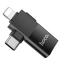 Adapter OTG 2w1 USB C  Lightning do USB A Hoco UA17 czarny (8).jpg