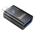 Adapter OTG Lightning do USB A Hoco UA36 czarny transparentny (6).jpg