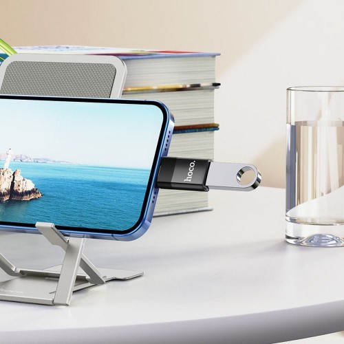 Adapter OTG USB A do Lightning Hoco UA17 czarny (4).jpg