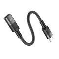 Adapter OTG USB C do Lightning Hoco 3A 0,1 m U107 czarny (6).jpg