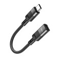 Adapter OTG USB C do Lightning Hoco 3A 0,1 m U107 czarny (1).jpg