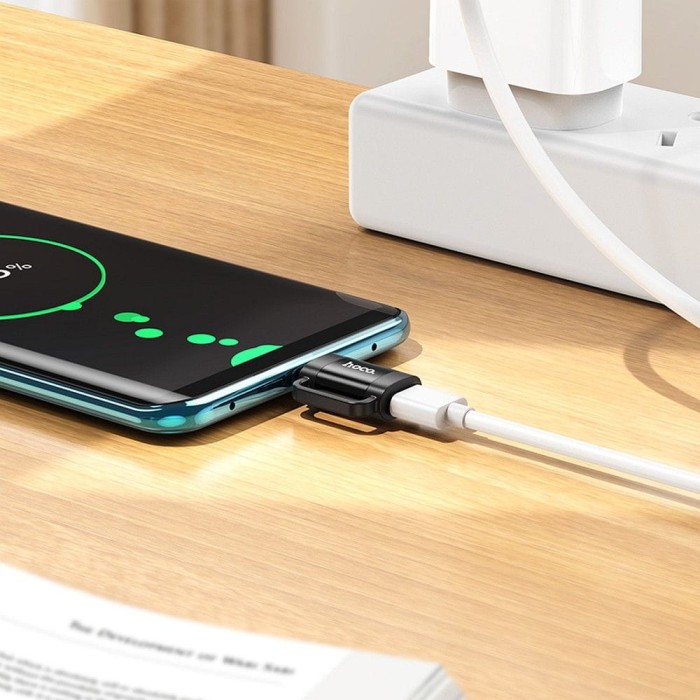 Adapter OTG USB C do Lightning Hoco 3A UA31E czarny (3).jpg