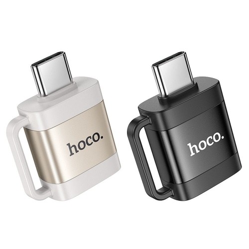 Adapter OTG USB C do USB A Hoco 3A UA31C czarny (3).jpg