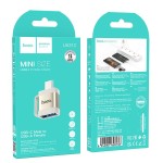 Adapter OTG USB C do USB A 3A UA31C szary Hoco