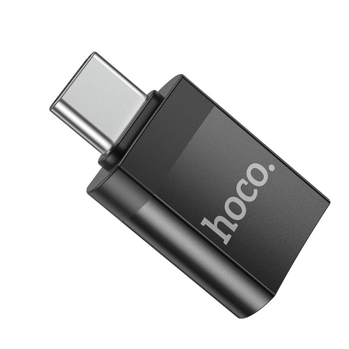 Adapter OTG USB C do USB A Hoco UA17 czarny (4).jpg