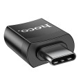 Adapter OTG USB C do USB A Hoco UA17 czarny (7).jpg