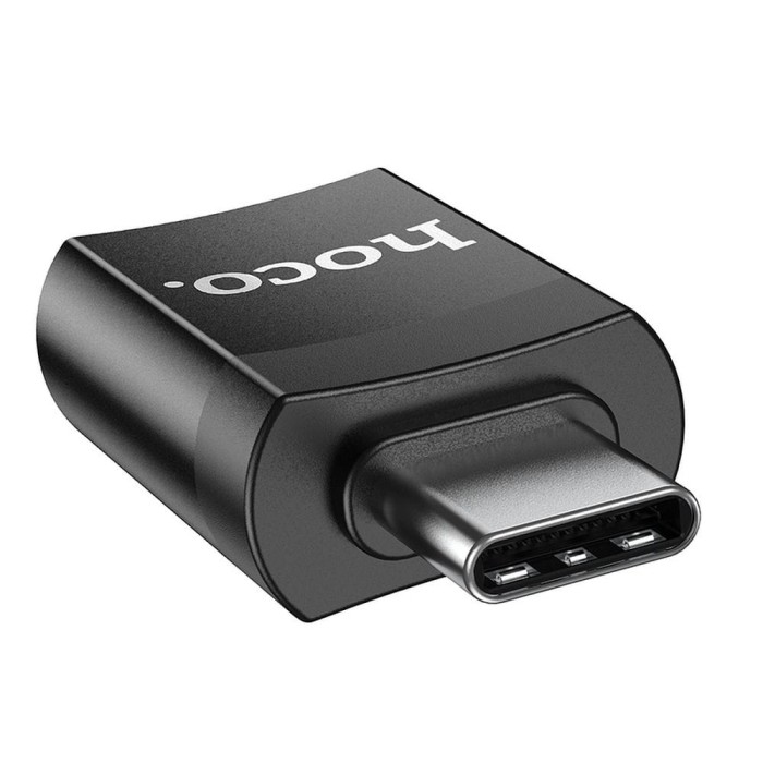 Adapter OTG USB C do USB A Hoco UA17 czarny (7).jpg