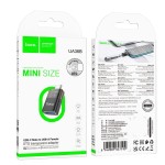 Adapter OTG USB C do USB A UA36B transparentny czarny Hoco