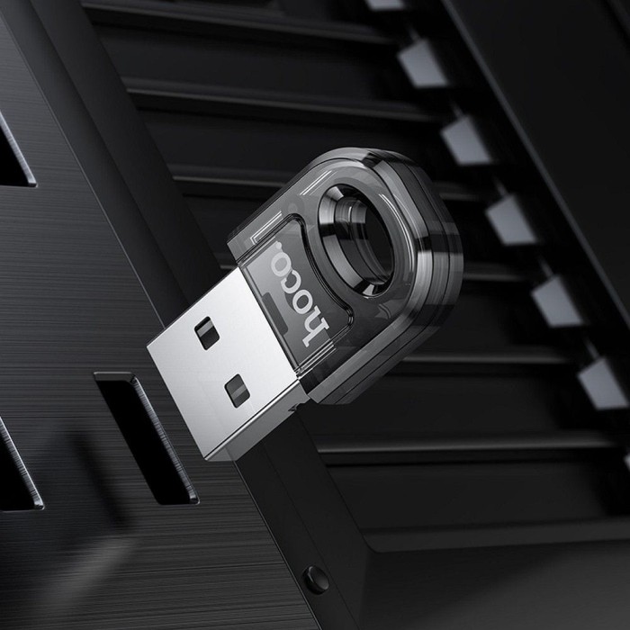 Adapter USB A bluetooth Hoco UA28 transparentny czarny (2).jpg
