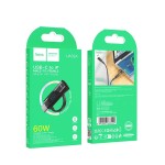 Adapter USB C do Lightning  3A 60W z wyświetlaczem UA32A czarny Hoco