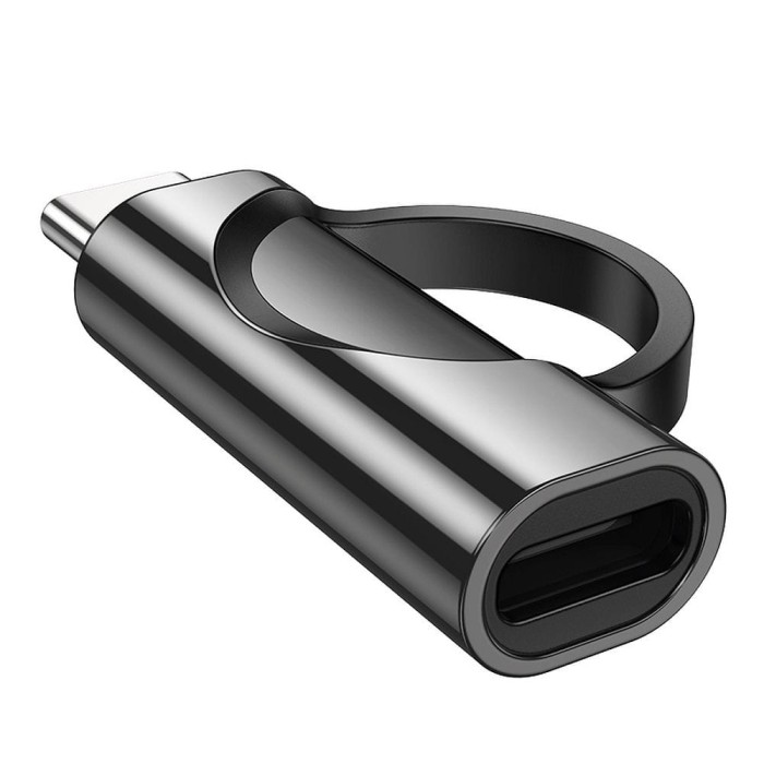 Adapter USB C do Lightning Hoco 3A 60W z wyświetlaczem UA32A czarny (4).jpg