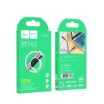 Adapter USB C do Lightning  3A 60W z wyświetlaczem UA32A srebrny Hoco 