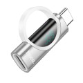 Adapter USB C do Lightning Hoco 3A 60W z wyświetlaczem UA32A srebrny (4).jpg