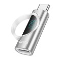Adapter USB C do Lightning Hoco 3A 60W z wyświetlaczem UA32A srebrny (5).jpg