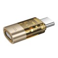 Adapter USB C do Lightning Hoco UA36D transparentny złoty (6).jpg